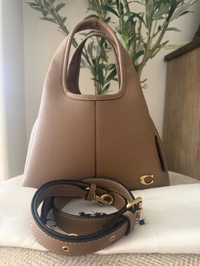 Coach Lana Shoulder Bag 23 in Brass Dark Stone Color